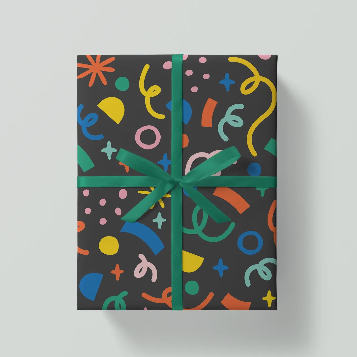 Dark Confetti Gift Wrap Sheet