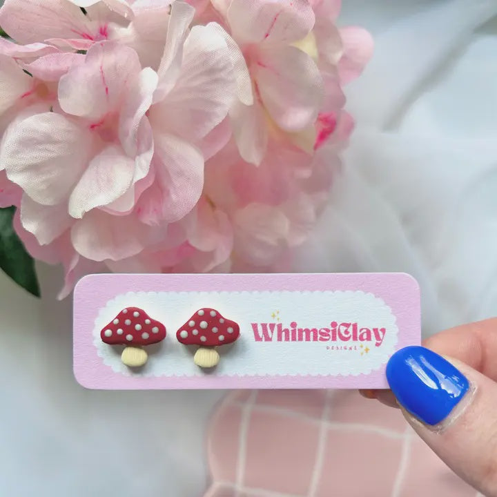 Mushroom Stud Earrings