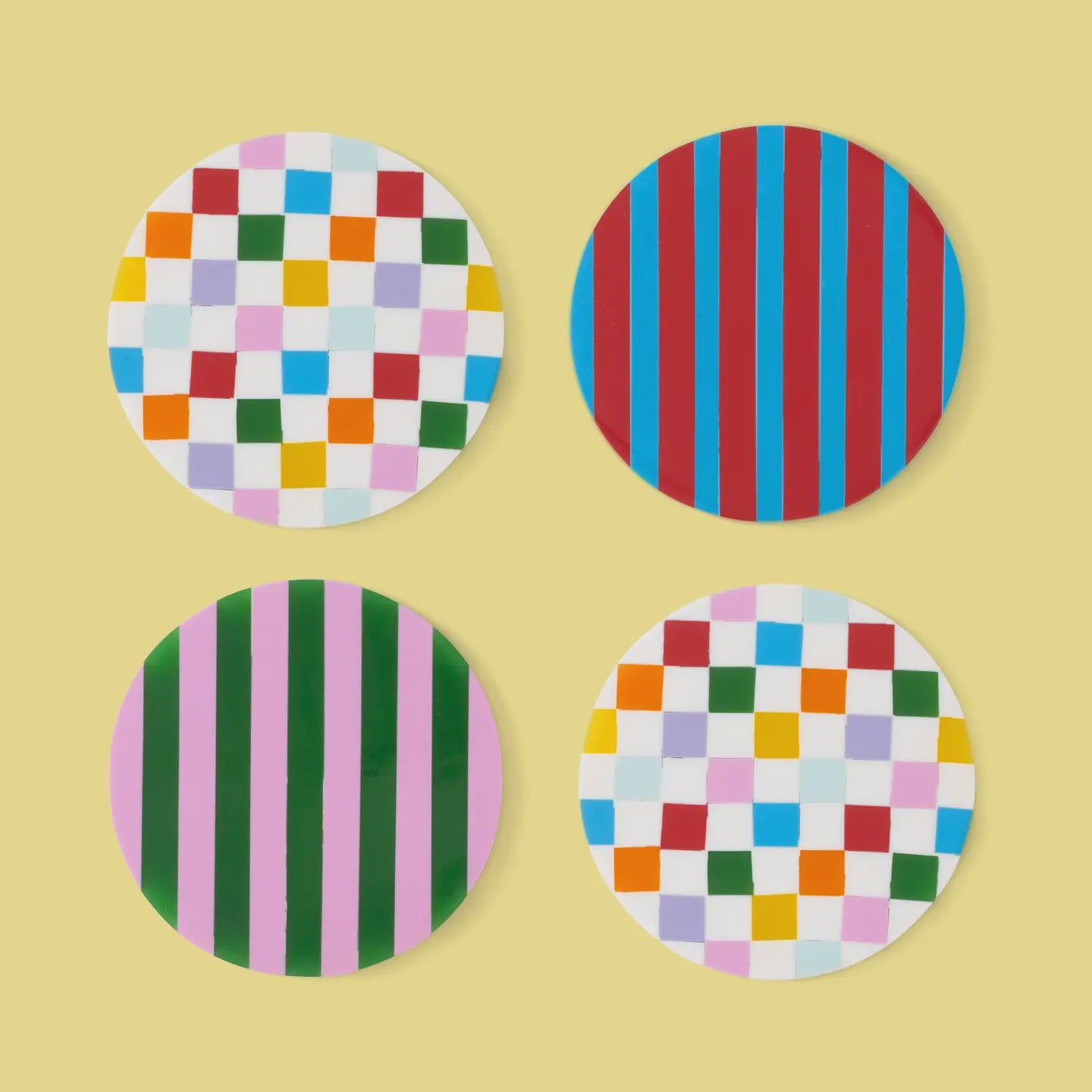 Set of 4 Coffee Club Resin Coasters