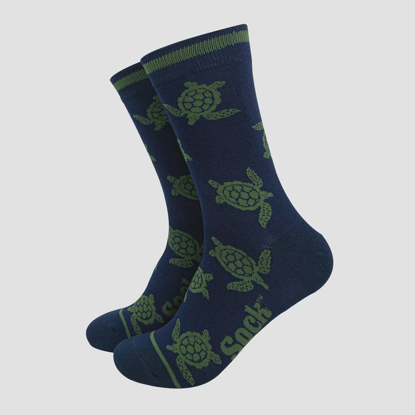 Men's Navy Turtle Socks