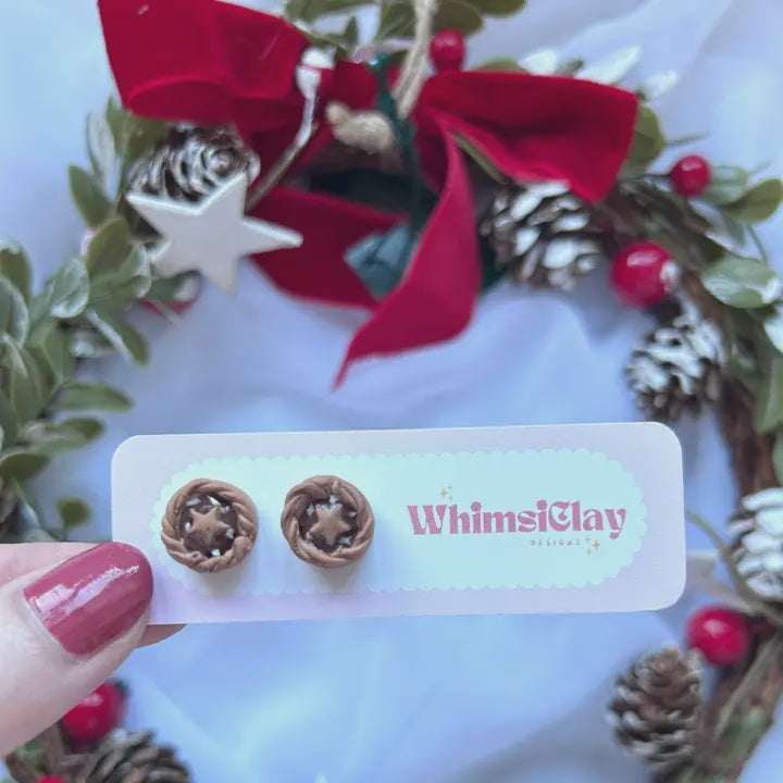 Mince Pie Stud Earrings