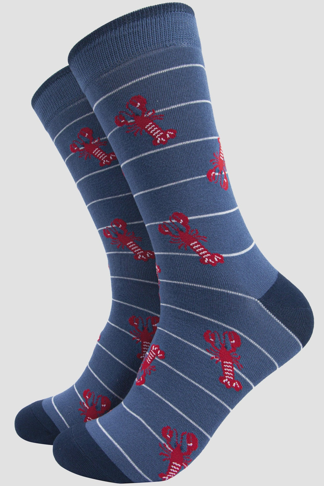 Men's Lobster Stripe Blue Socks
