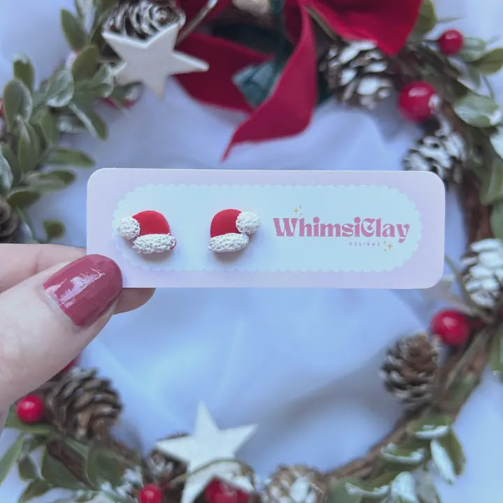 Santa Hat Stud Earrings