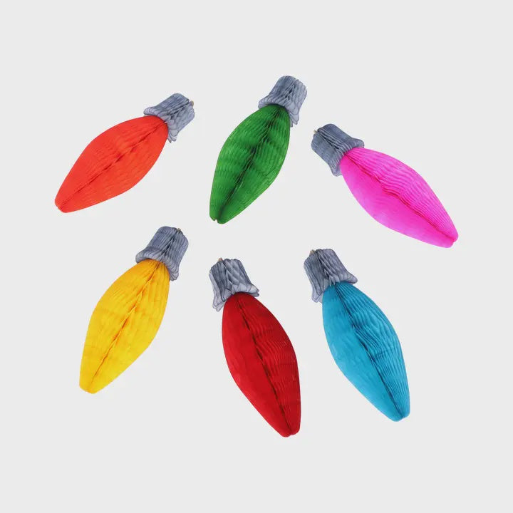 Honeycomb Retro Christmas Lights Set of 6