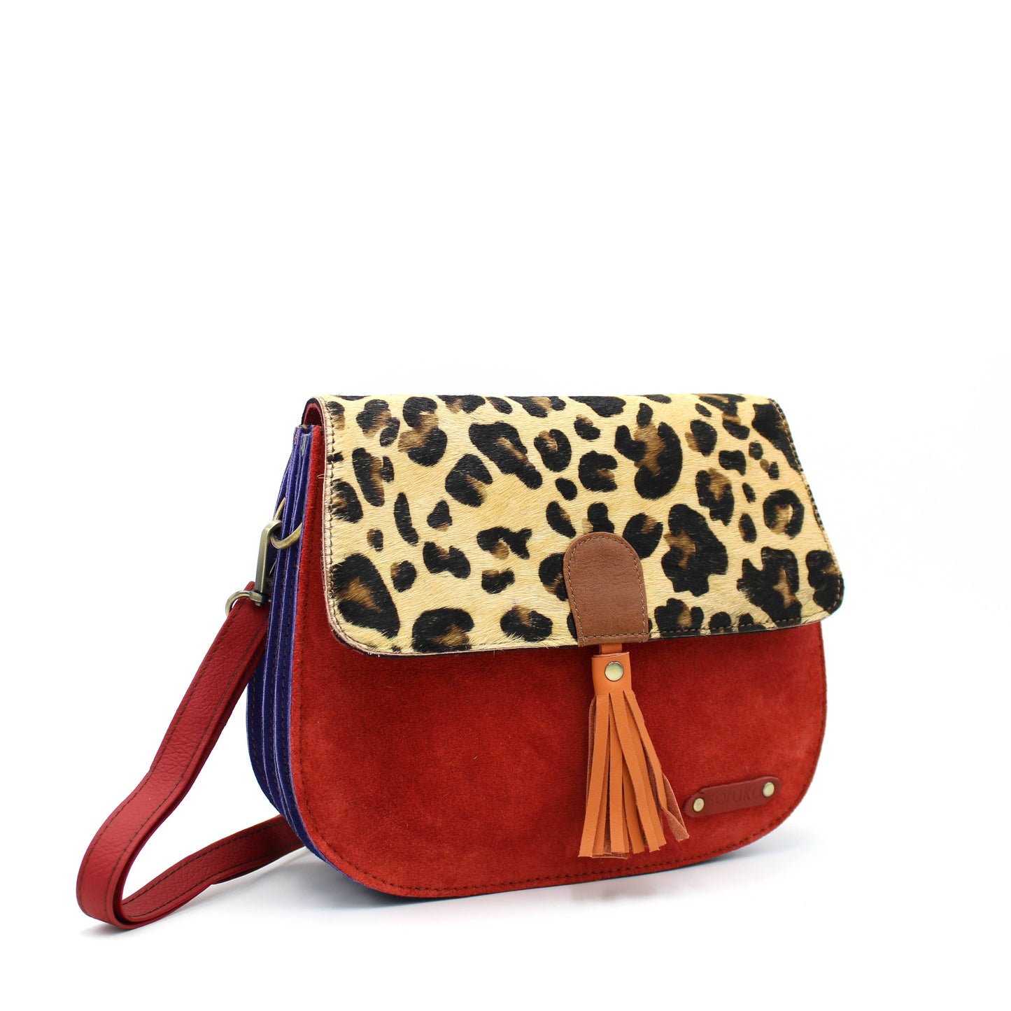 Rose Leather Crossbody Bag