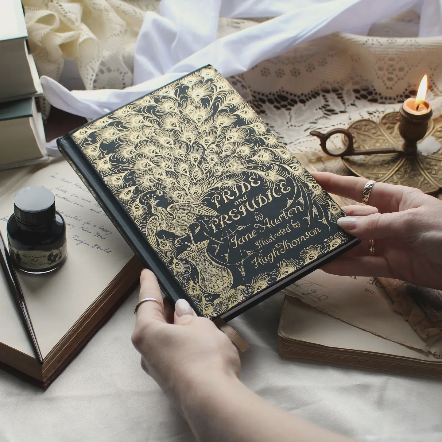 Pride and Prejudice Gold Foiled A5 Hardback Notebook