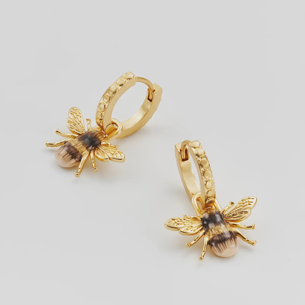 Bumble Bee Huggie Earrings