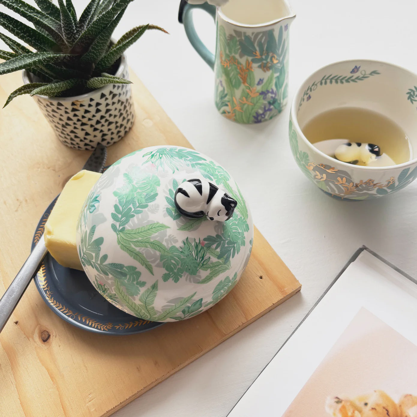 Boulevard Cat Butter Dish