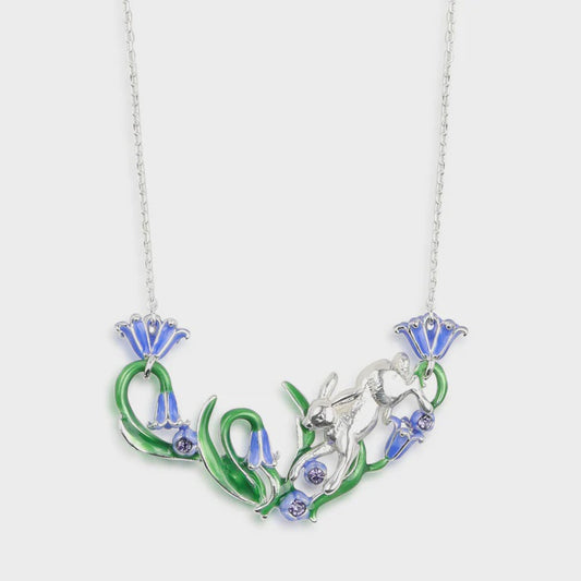Bill Skinner Bluebell and Hare Necklace
