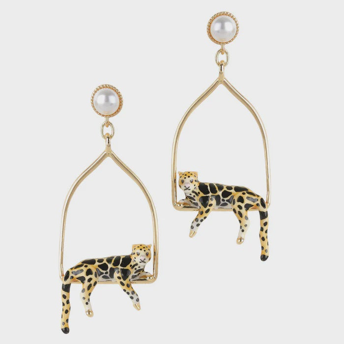 Bill Skinner Clouded Leopard Triangle Hoops - Podarok