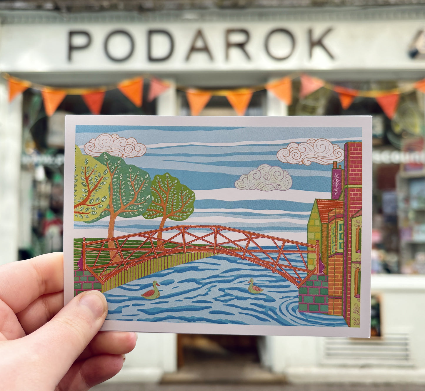 Mathematical Bridge Postcard