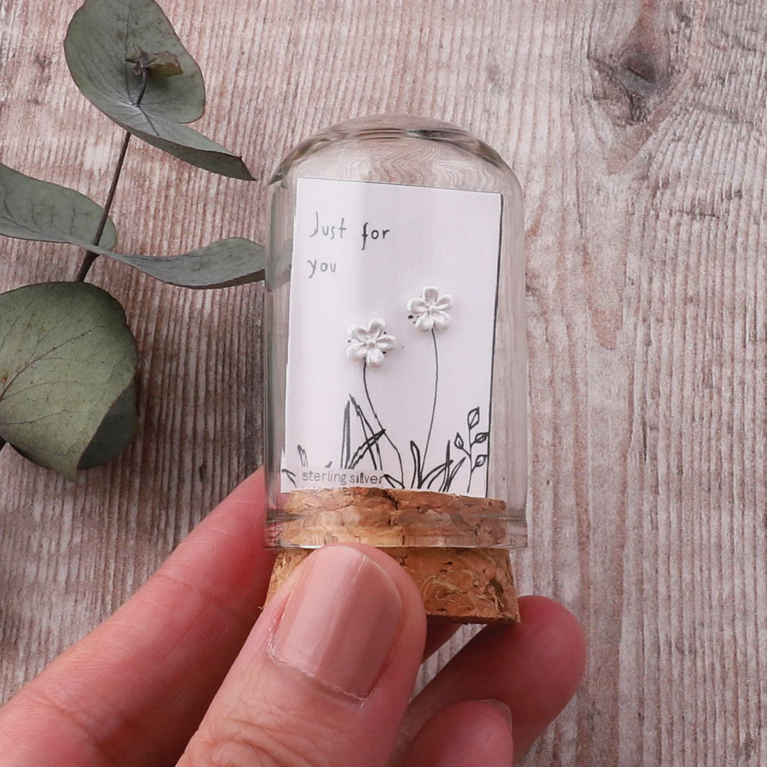 Attic Creations Just For You Cutie Flower Earrings - Sterling Silver - Podarok