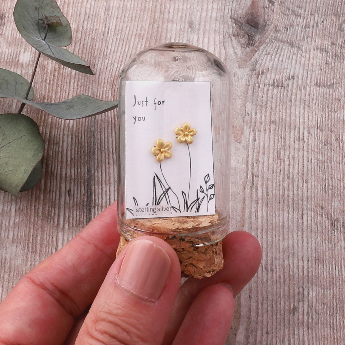 Attic Creations Just ForYou Cutie Flower Earrings - Gold Plated - Podarok