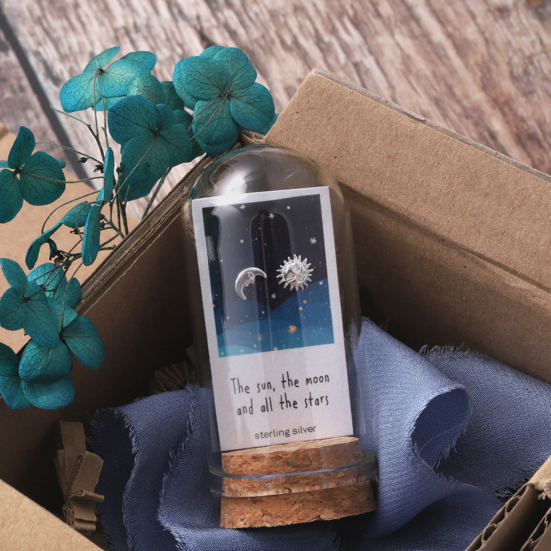 Sun and Moon Earrings - Sterling Silver