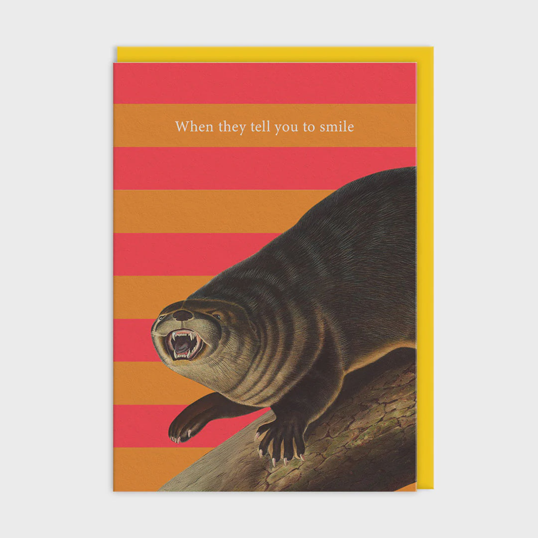 Forced Smile Greetings Card