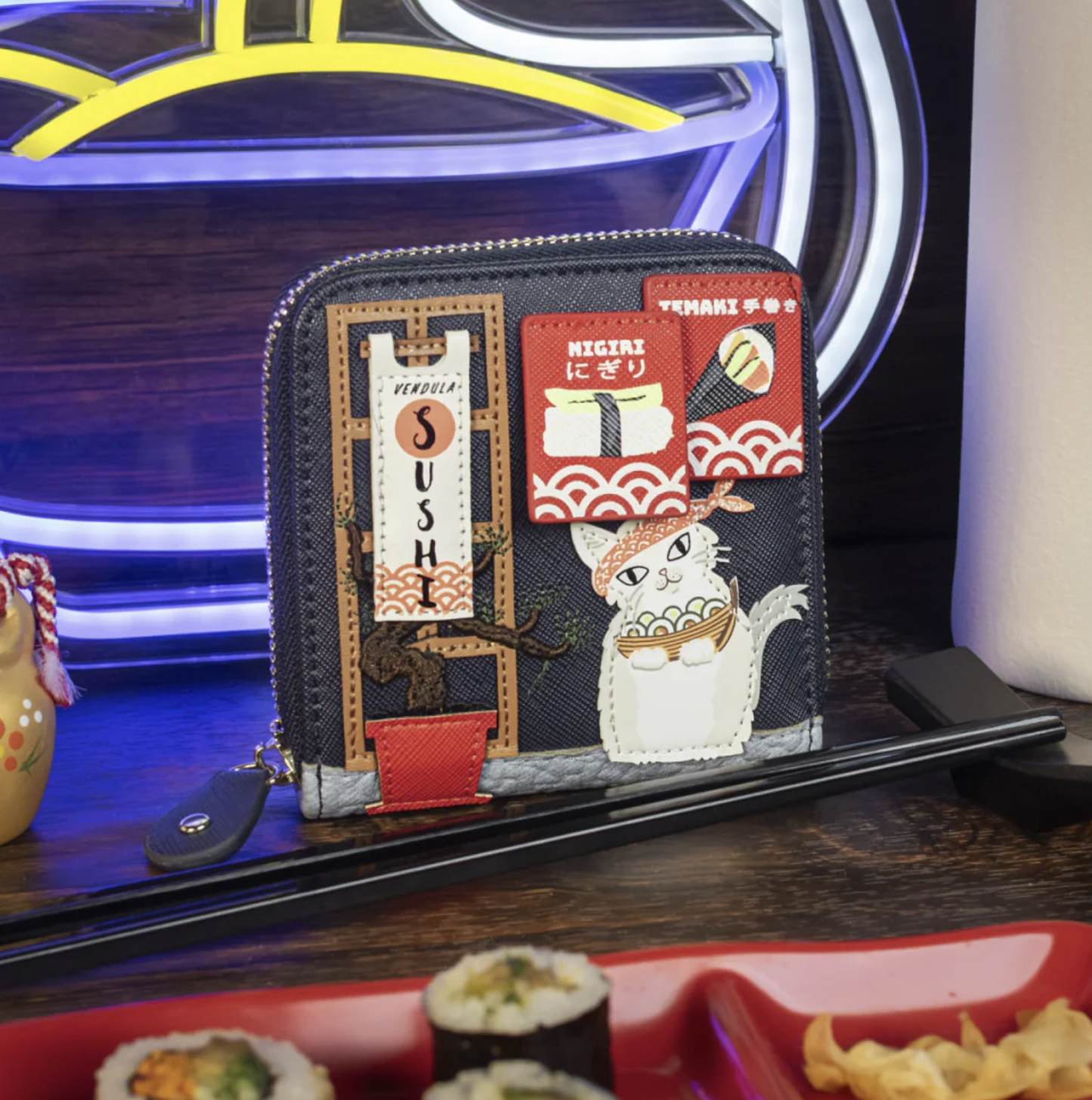 Vendula Sushi Blue Edition Square Wallet