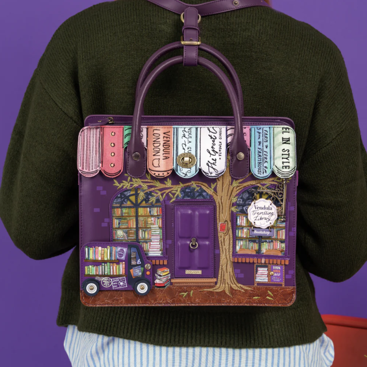 Vendula Travelling Library Bookshop Harriet Backpack Multiway Bag