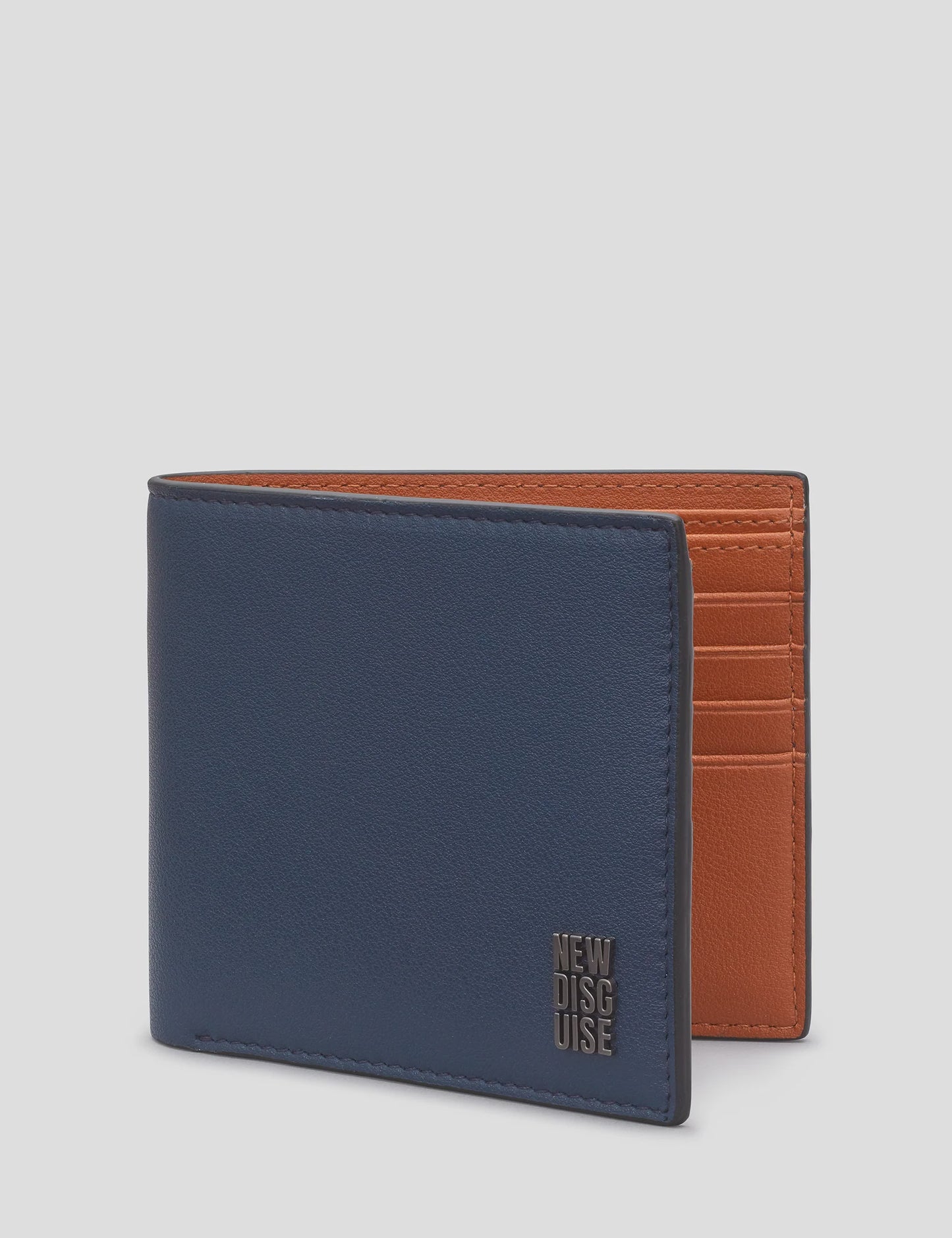Brandon Navy and Tan Wallet