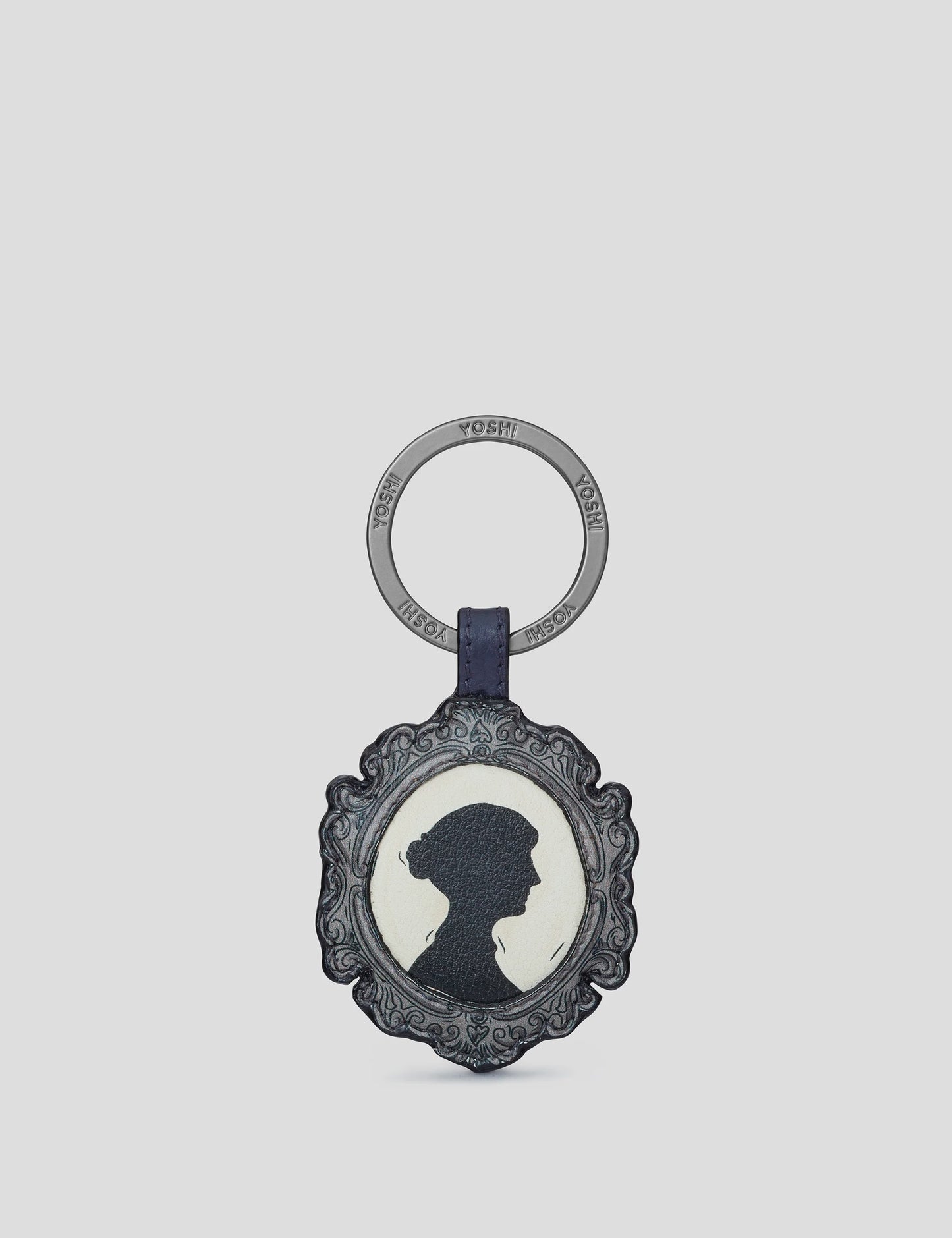 Jane Austen Silhouette Leather Keyring