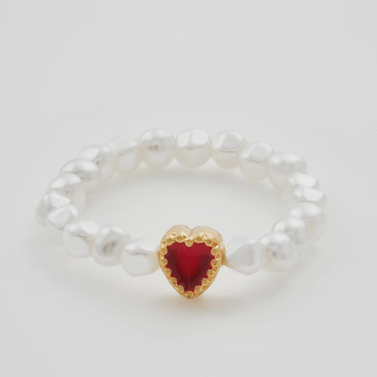 Heart Pearl Ring