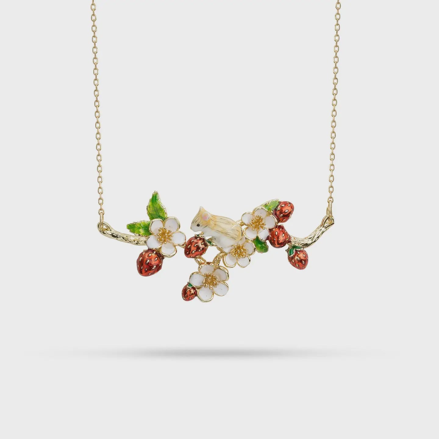 Strawberry Mouse Statement Necklace