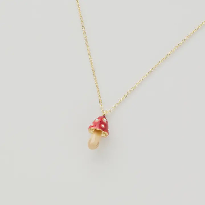 Enamel Mushroom Necklace