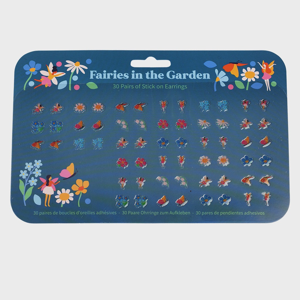 Fairies in the Garden Stick On Earrings
