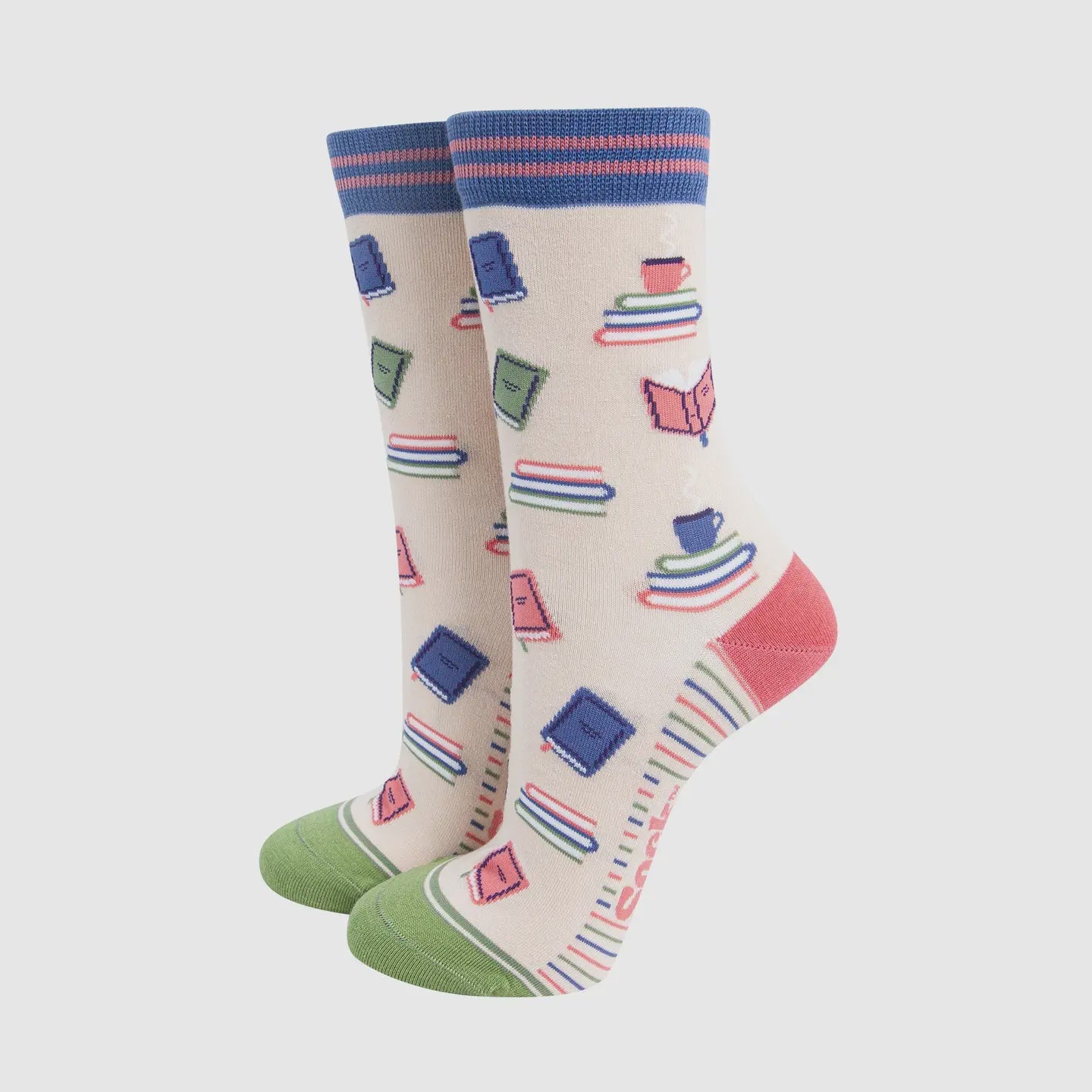 Book Lover Cream Socks