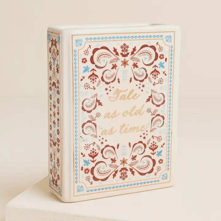 Tale as Old as Time Mini Ceramic Book Vase