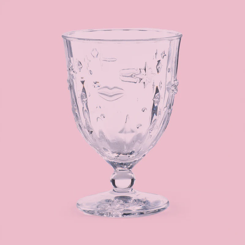 Set of 4 Lips and Stars Wine Glass - Podarok