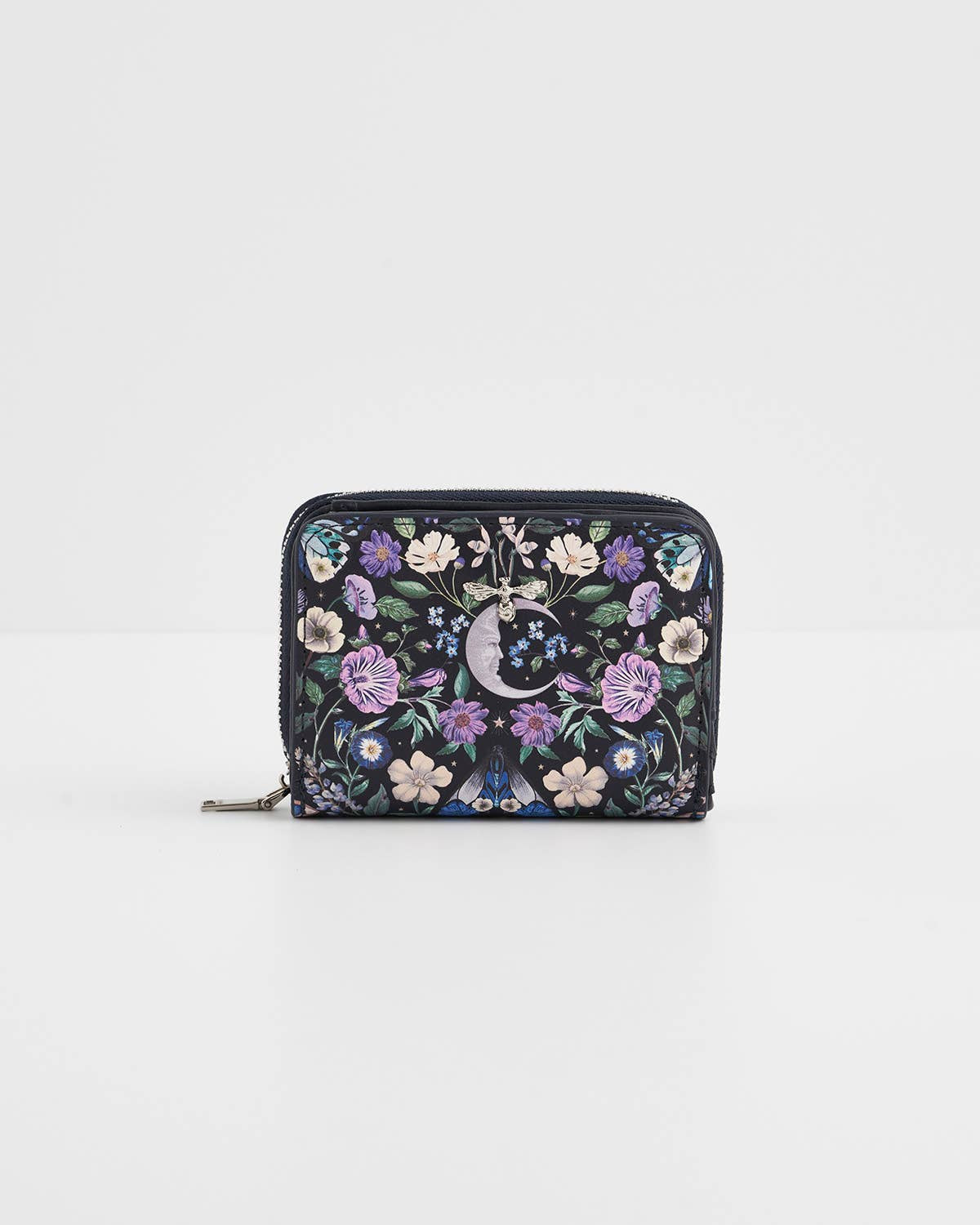 Selene Print Small Purse in Navy