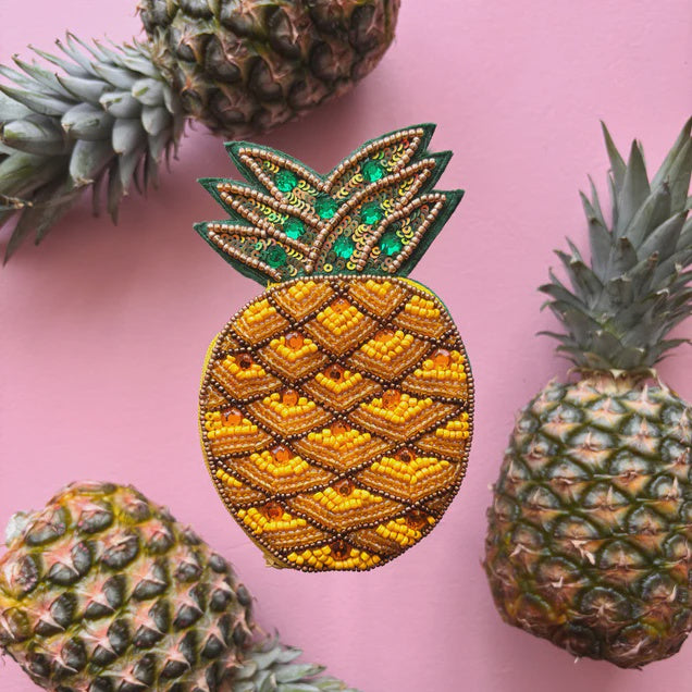 Fruity Beaded Pineapple Purse