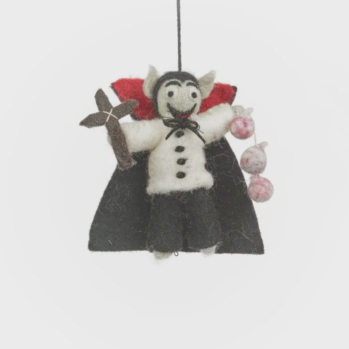Hand Felted Dracula Vampire Hanging Decoration - Podarok