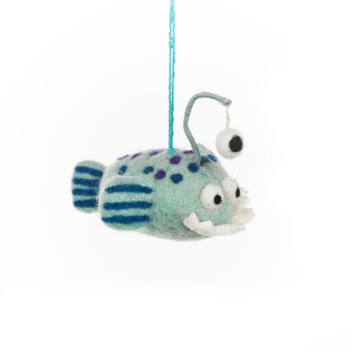 Hand Felted Finnigan the Fish Hanging Decoration - Podarok