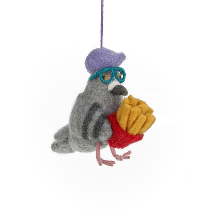 Hand Felted McPigeon Hanging Decoration - Podarok