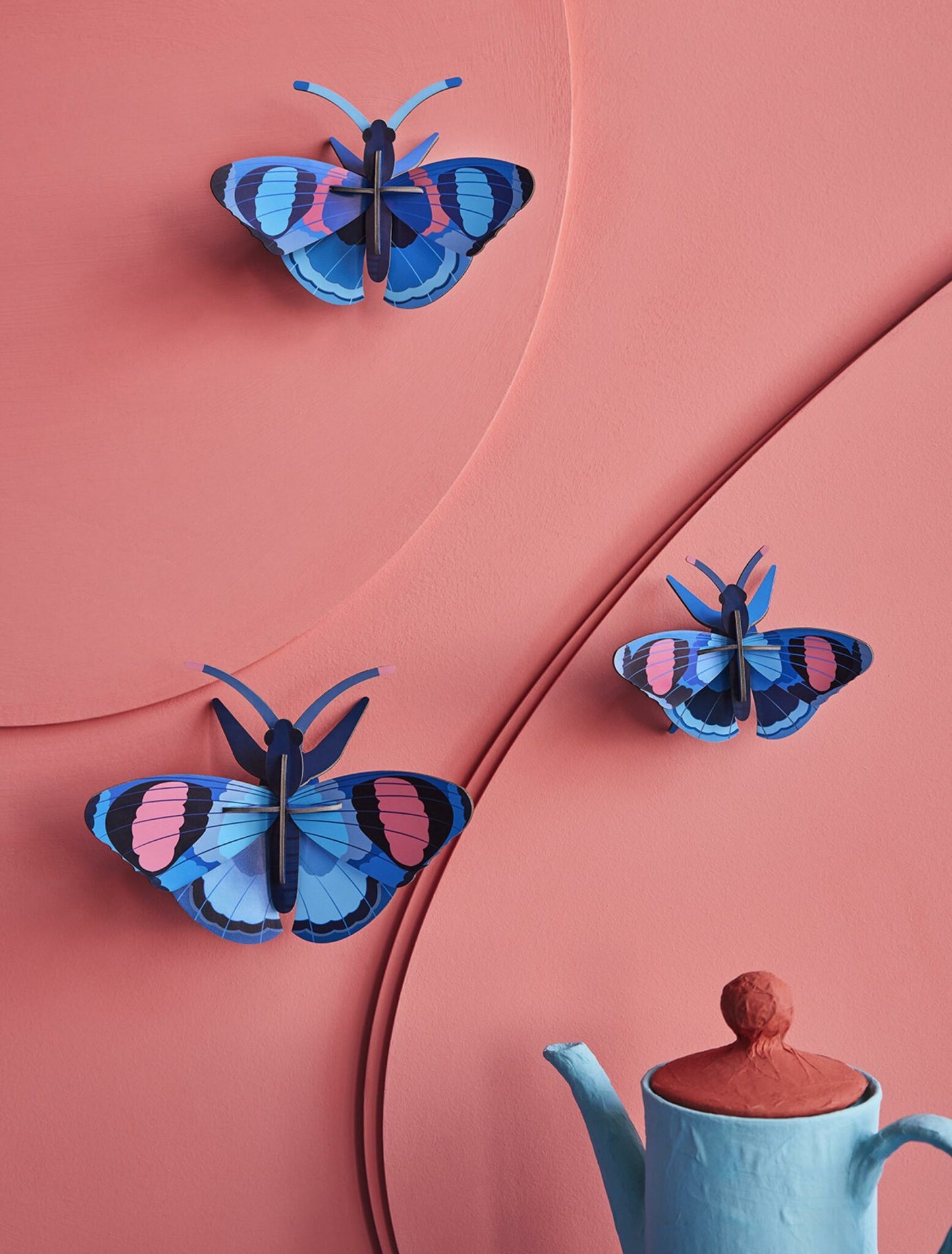 Studio Roof Set of 3 Peacock Butterflies - Podarok