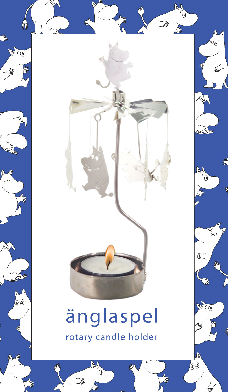 Silver Moomin Rotary Candle Holder