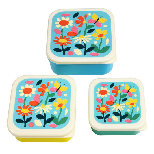 Rex London Set of 3 Snack Boxes / Butterfly Garden