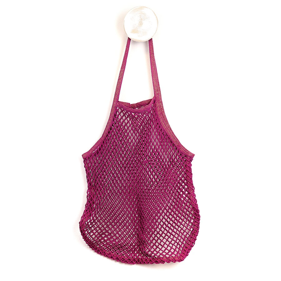 POM Cotton Net Shopper Bag - Magenta - Podarok