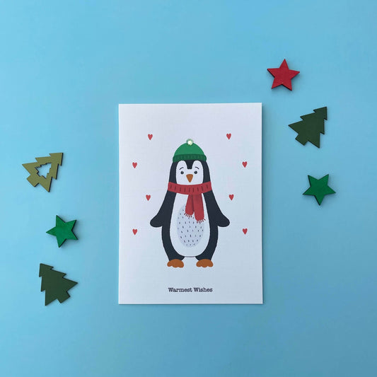 DigitalsByCait Penguin Christmas Card