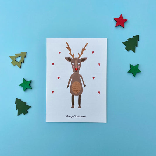 DigitalsByCait Reindeer Christmas Card