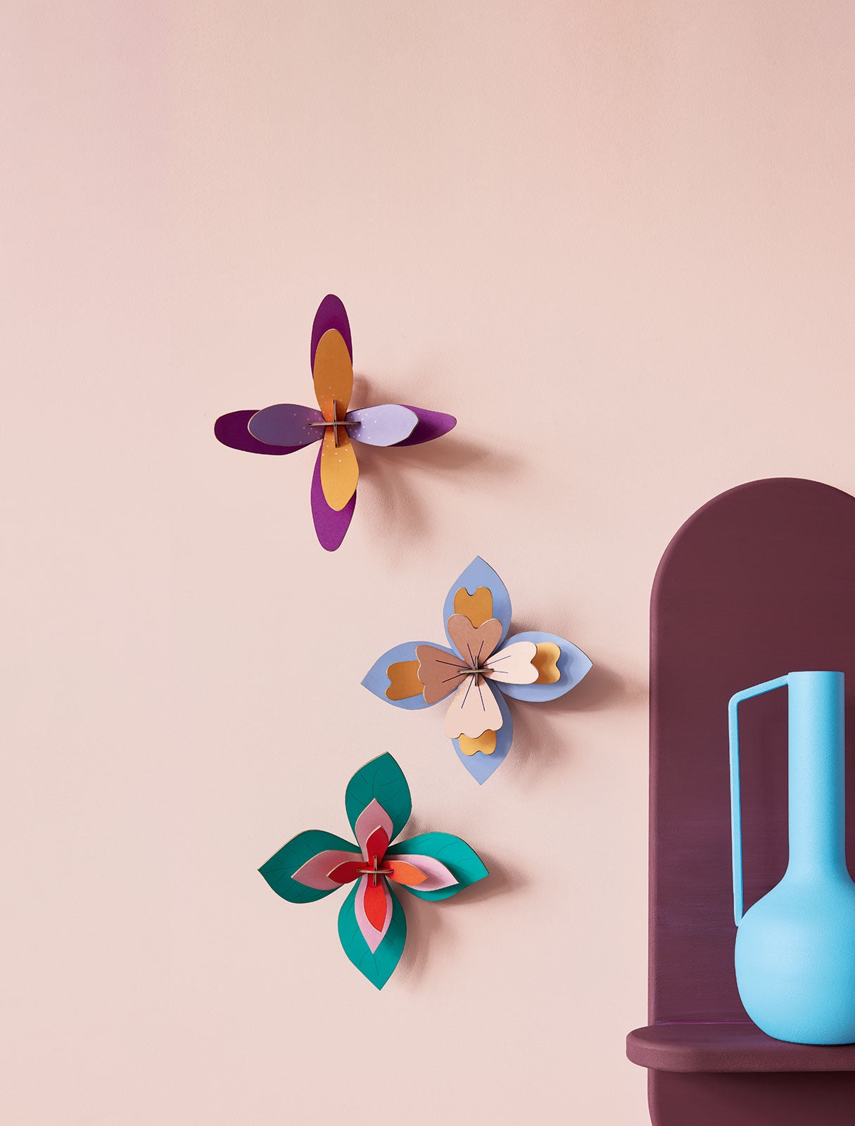 Studio Roof Lavender Cocktail Set of 3 Floral Wall Decorations - Podarok