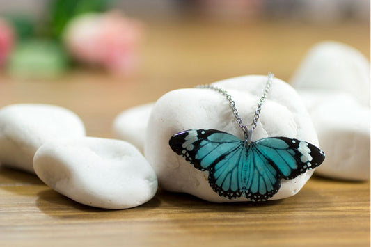 Acdria Blue Tiger Butterfly Pendant
