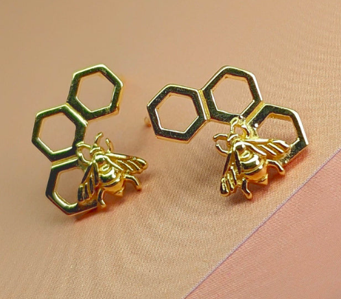 Vurchoo Bumblebee Gold Studs - Podarok