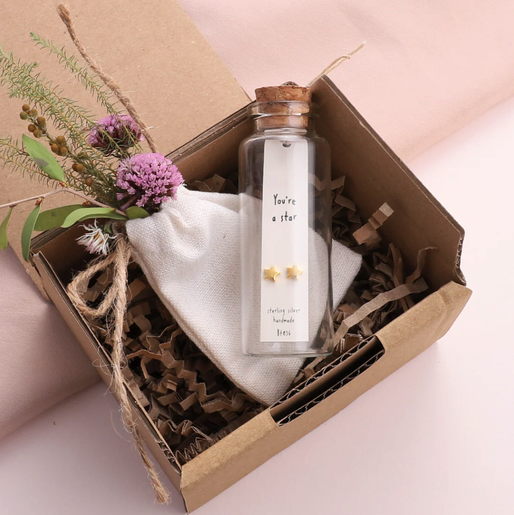 Attic Creations You're a Star Earrings - Gold Plated - Podarok