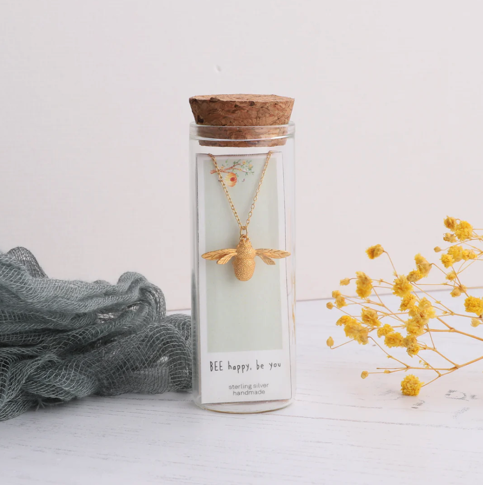 Attic Creations Bumble Bee Necklace - Gold Plated - Podarok