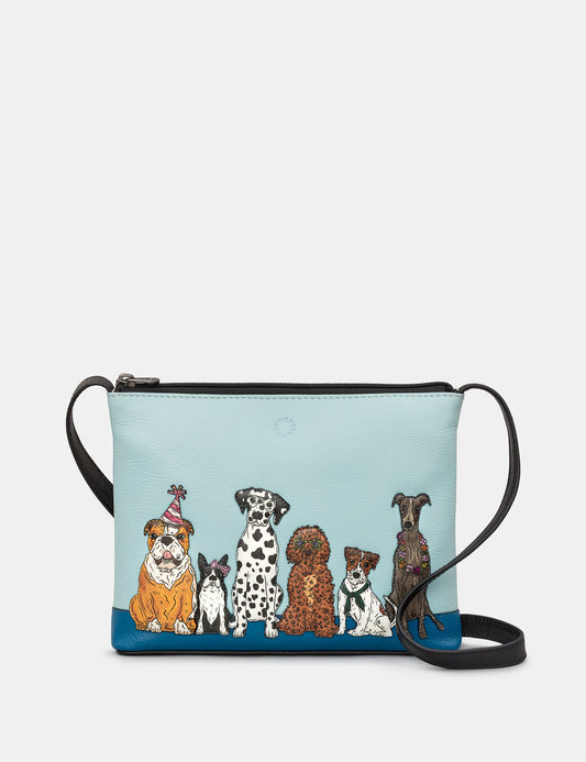 Yoshi Party Dogs Leather Cross Body Bag