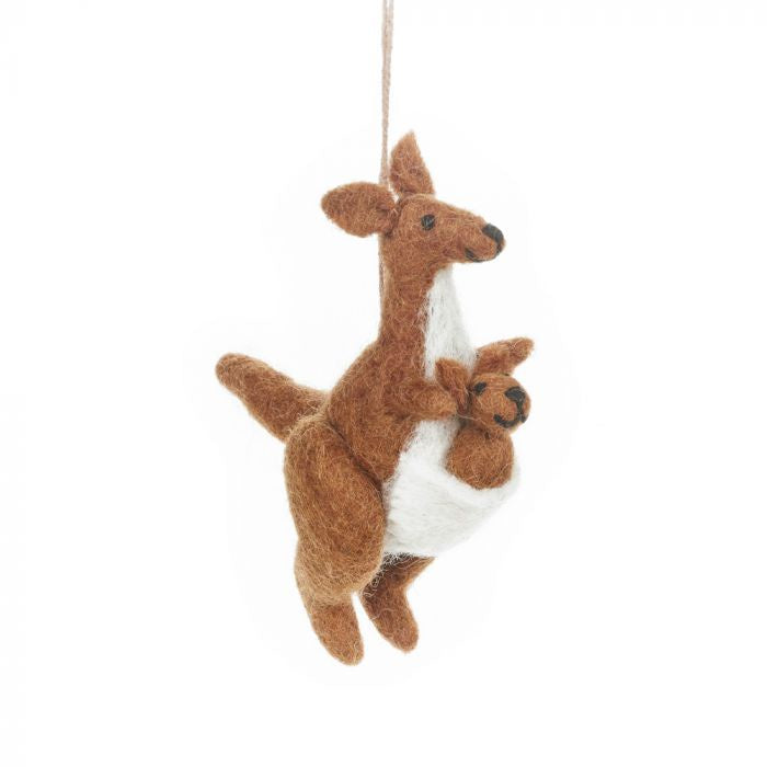 Hand Felted Kanga & Roo hanging Decoration - Podarok