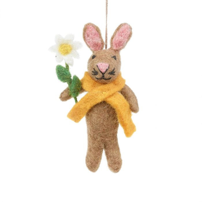 Hand Felted Marigold The Rabbit Hanging Decoration - Podarok