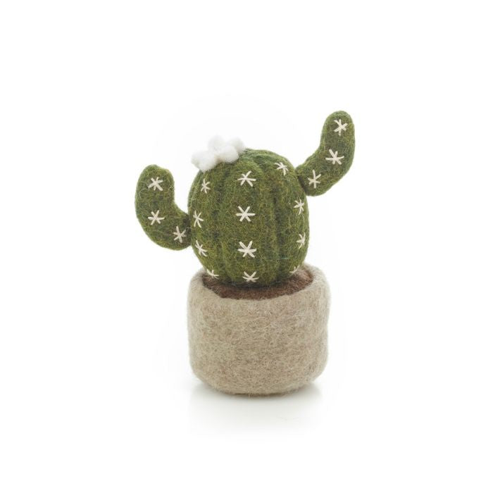 Hand Felted Miniature Plant Barrel Cactus - Podarok